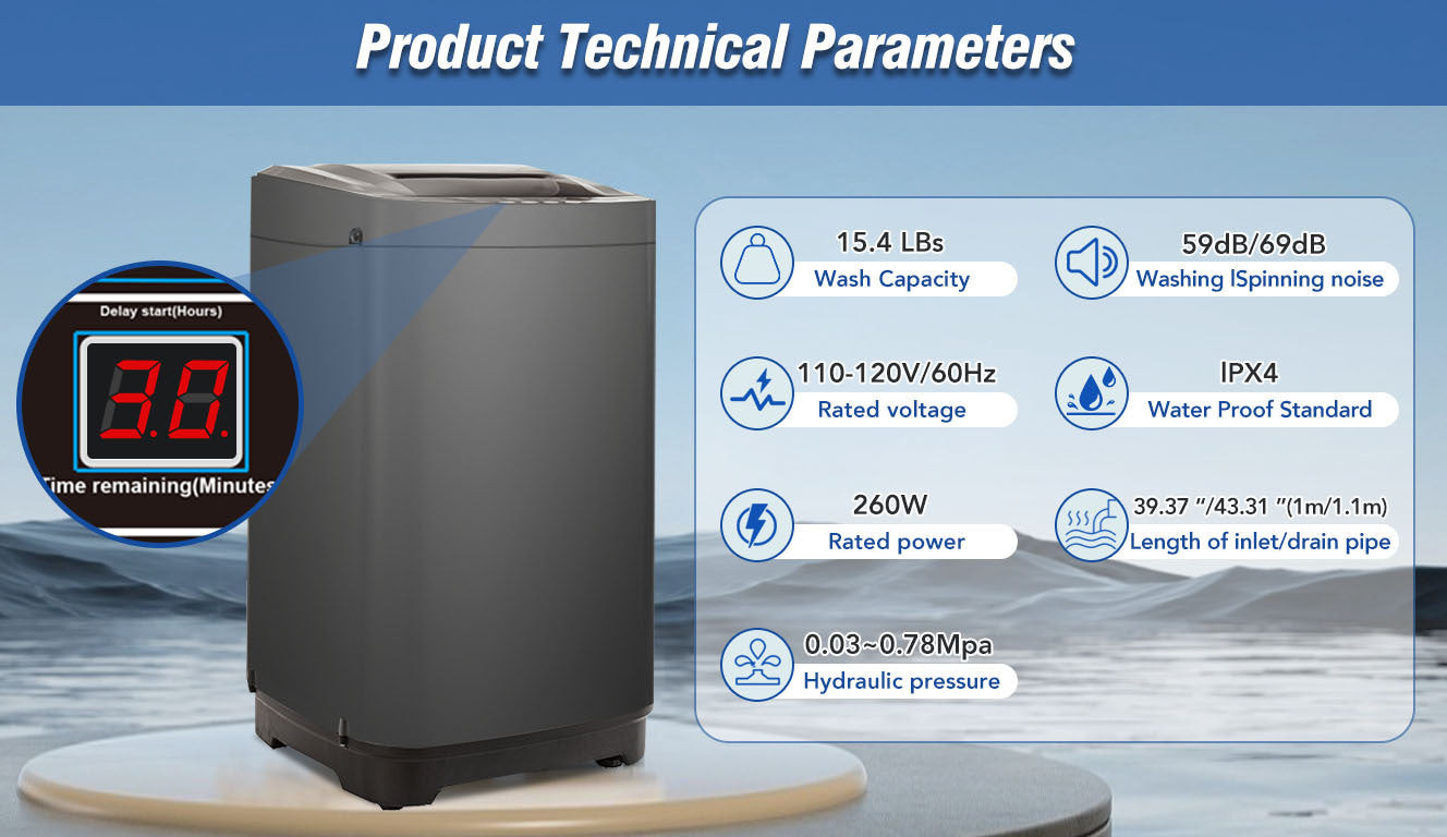 Compact Automatic Home Washer with Versatile Programs