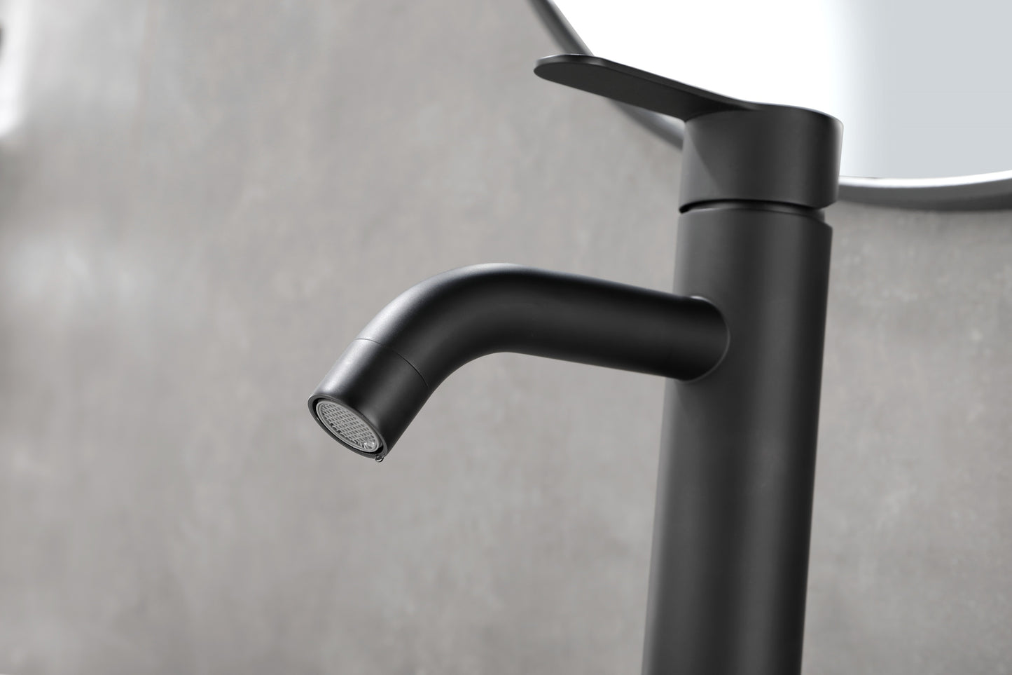 Modern Matte Black Waterfall Spout Bathroom Faucet