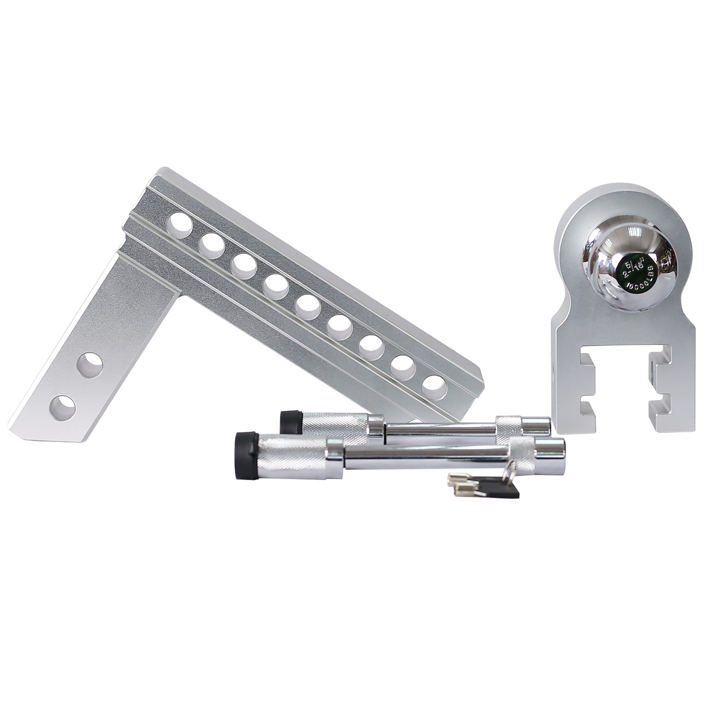 Adjustable 2-Inch Receiver Trailer Hitch with 8-Inch Drop and 8-Inch Rise