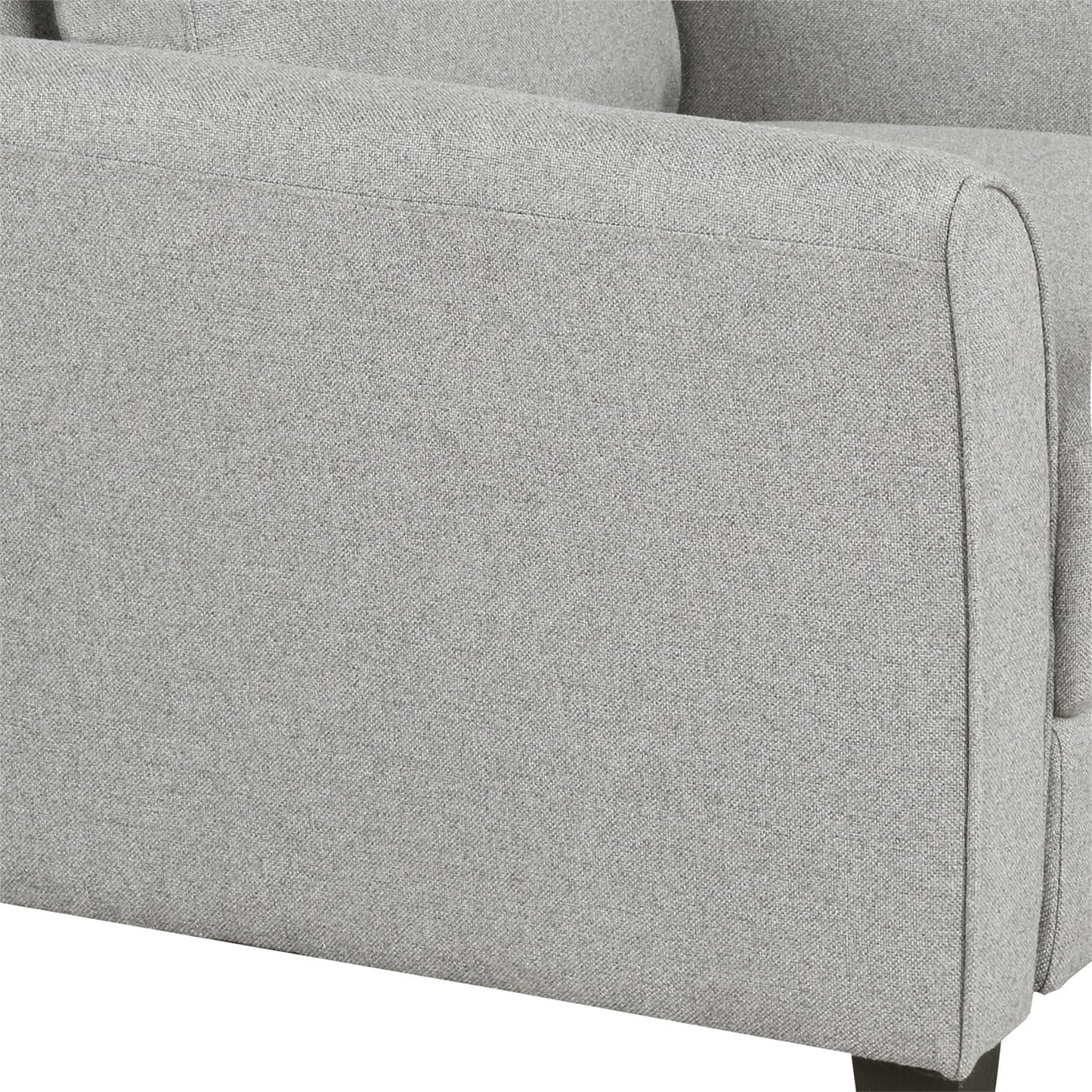 Living Room Furniture Armrest Single Sofa   and Loveseat Sofa (Light Gray)