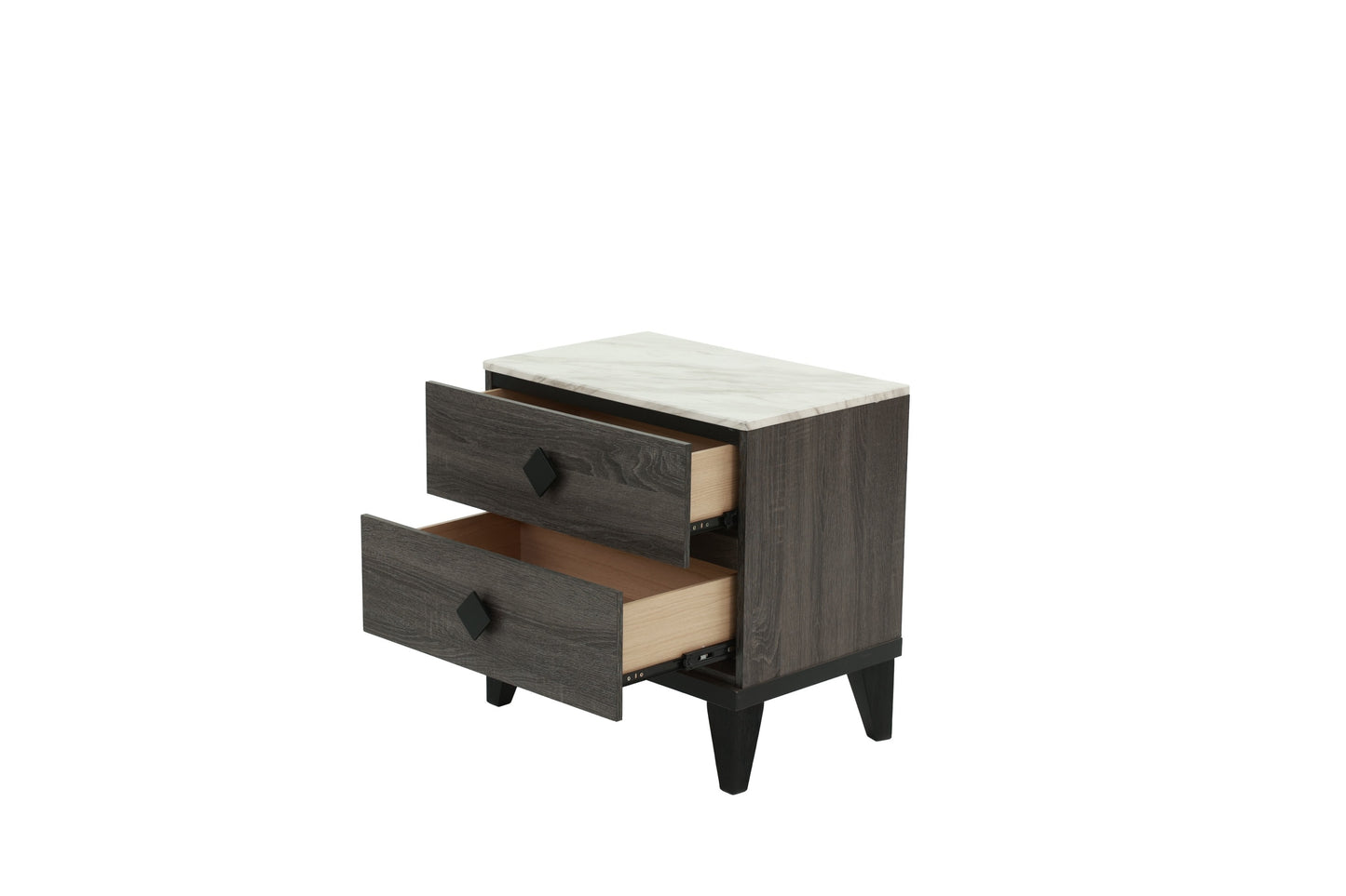 NIGHTSTAND in Dark Gray Oak (Rustic Accents)