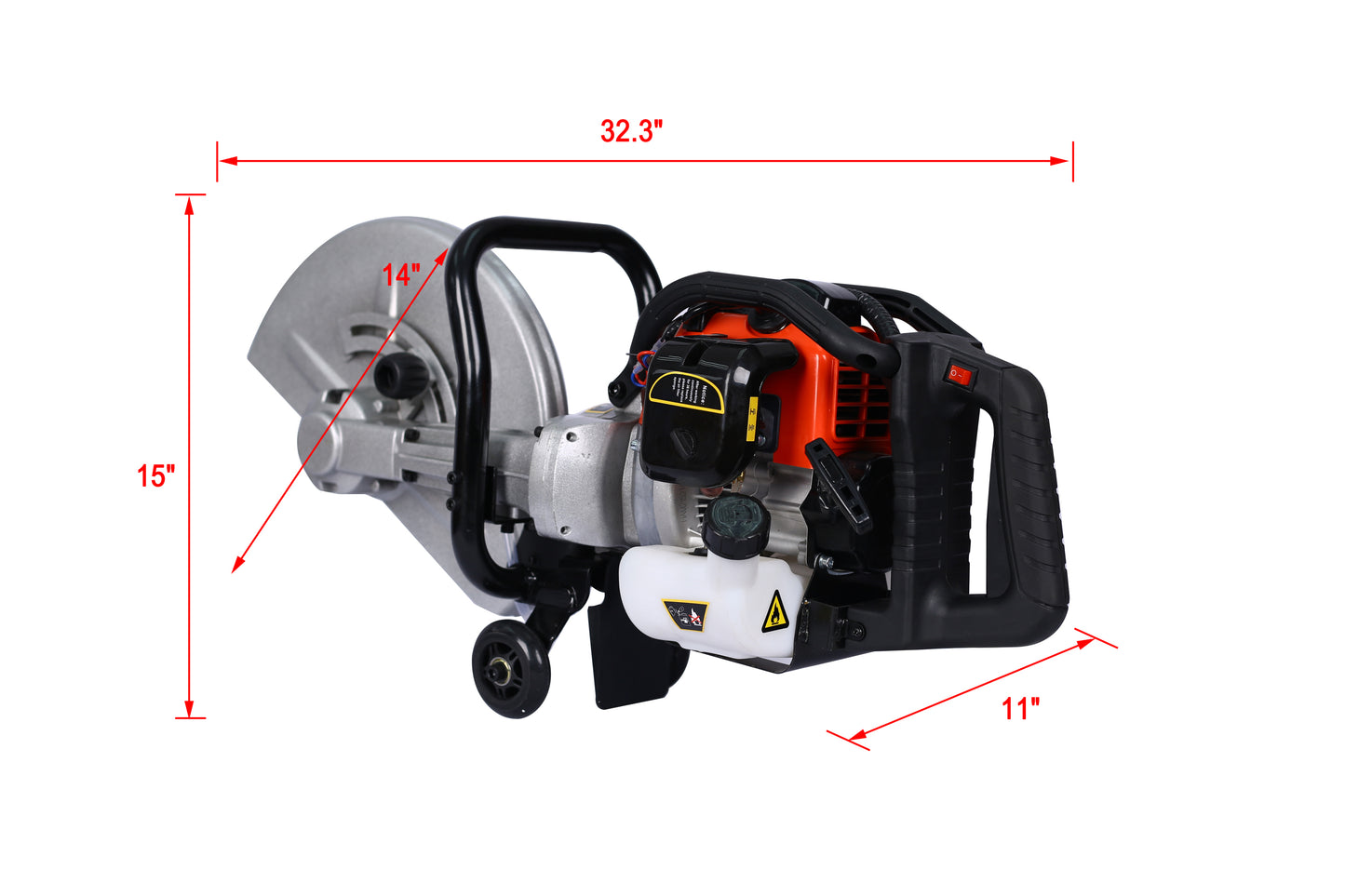 52cc 2 Stroke gas powered concrete Cut Off Saw Gasoline Grinder with blade