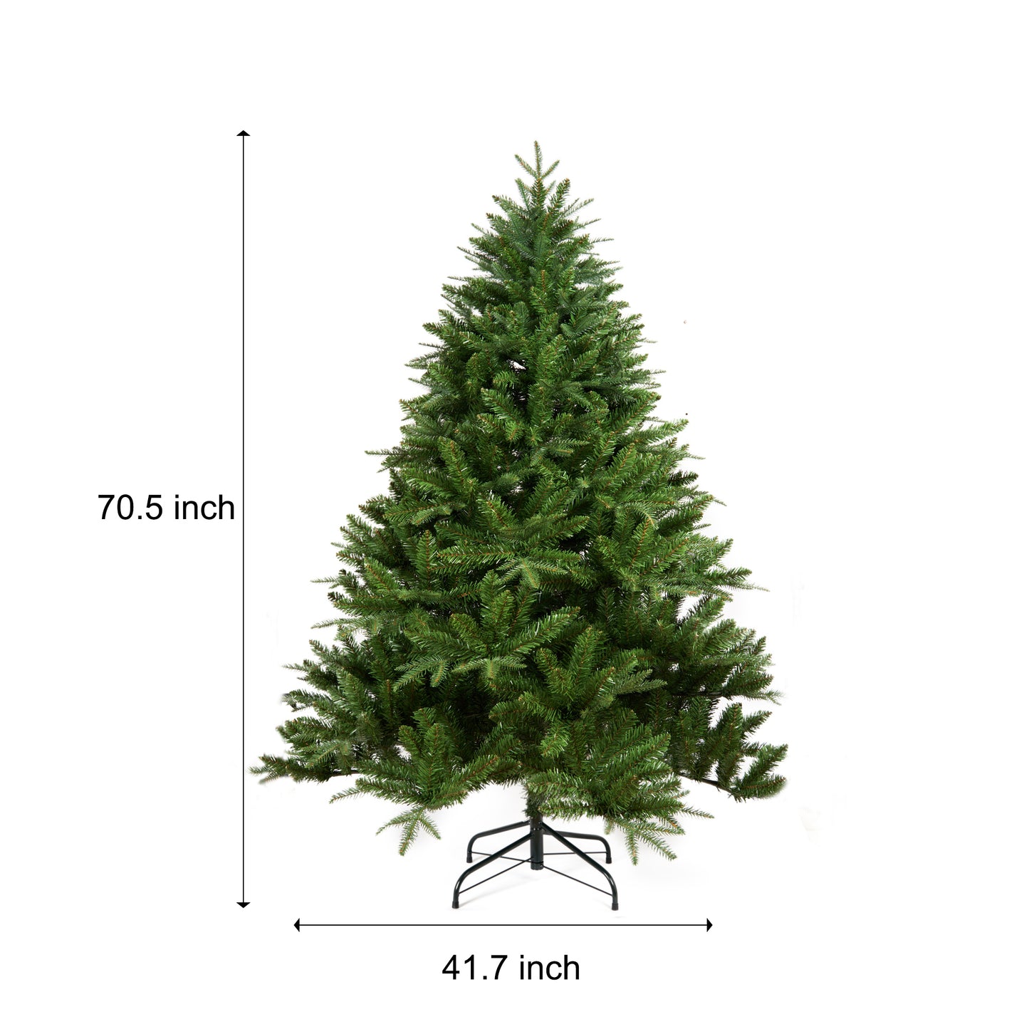 6-Foot Green Artificial Christmas Tree with 1600 Tips - Easy Assembly and Sturdy Metal Stand