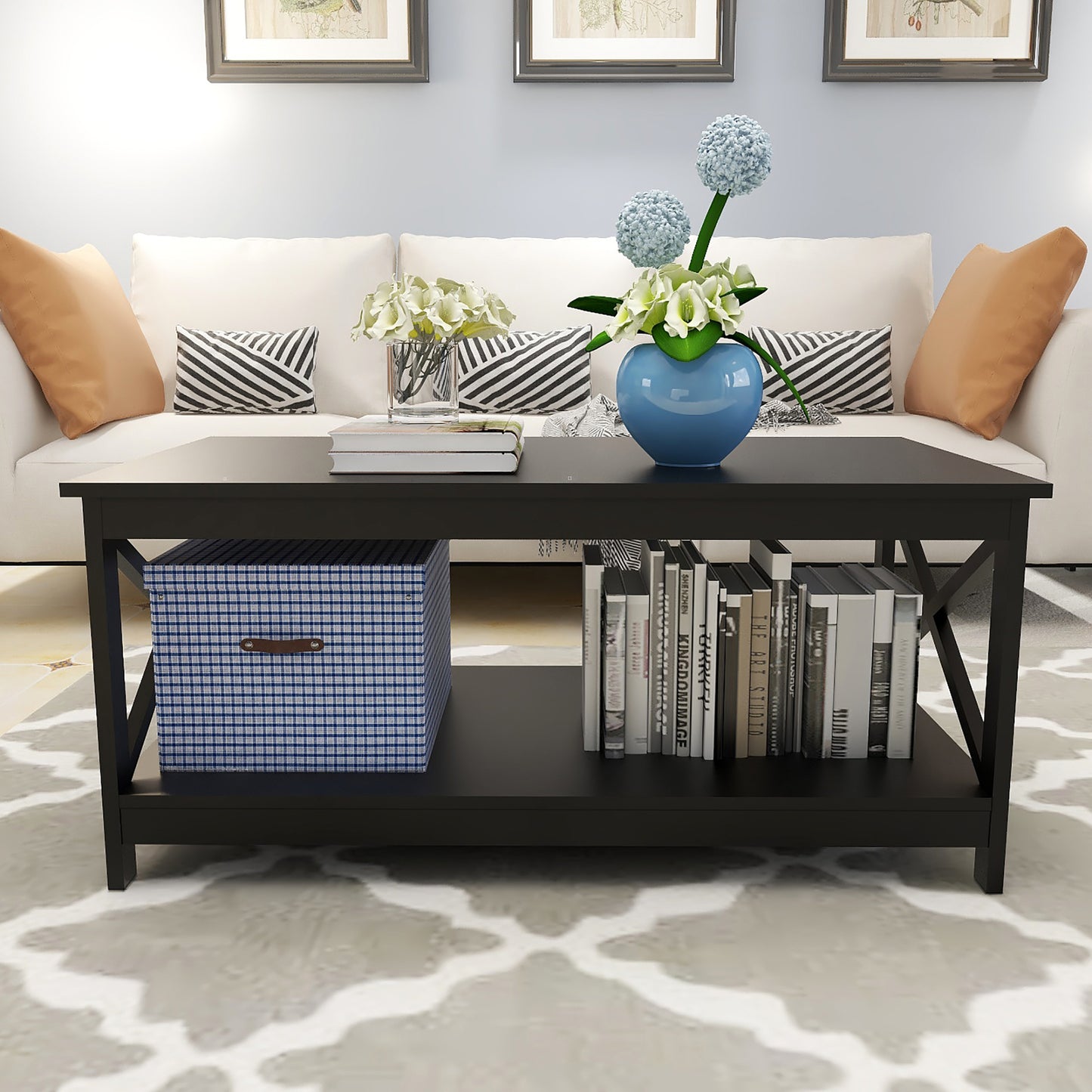 Oxford End Table in Stylish Black Finish