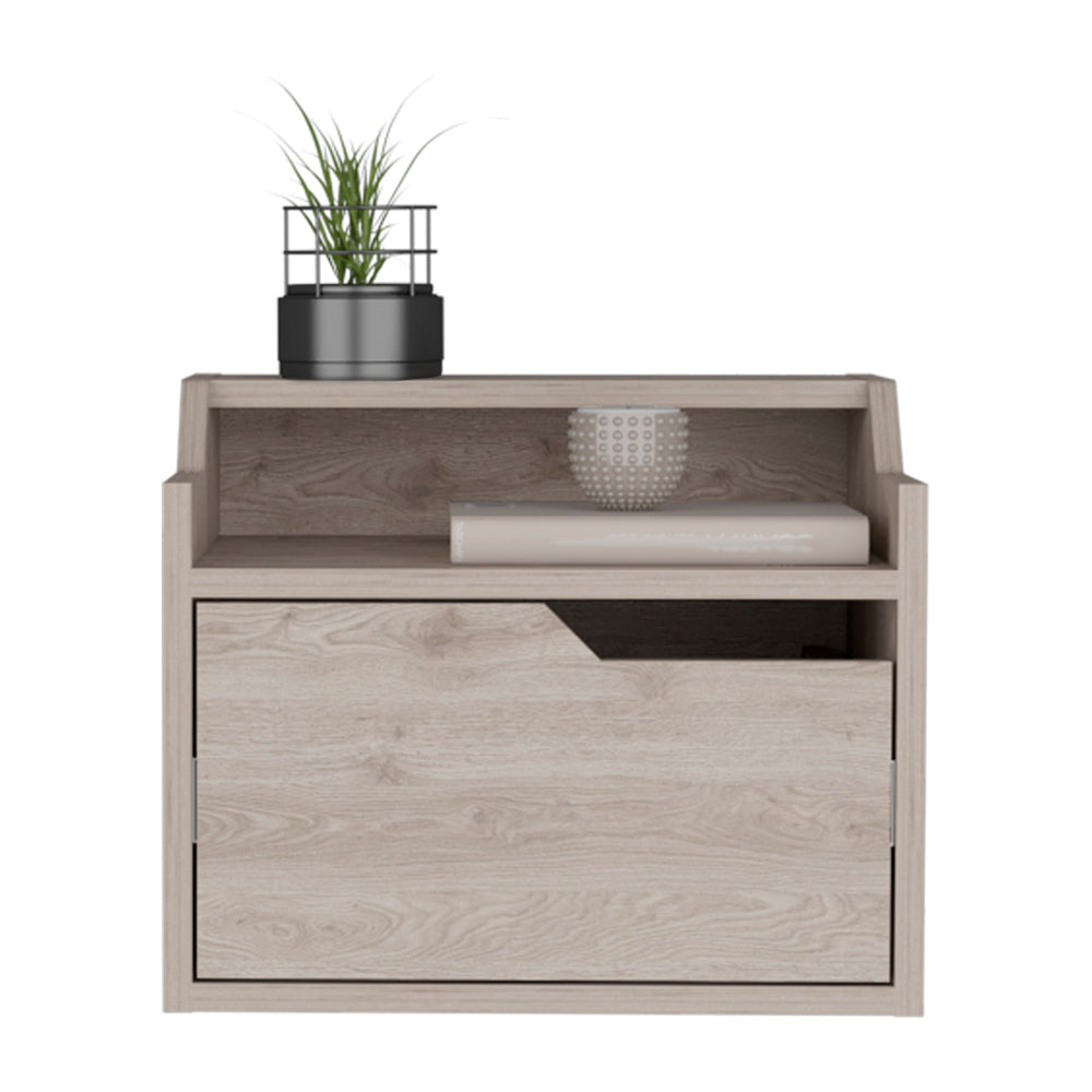 Floating Nightstand Chester, Bedroom, Light Gray