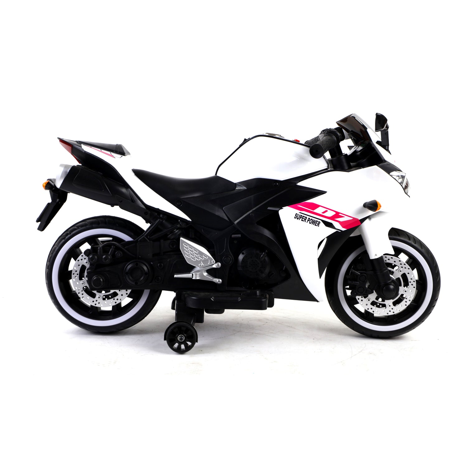 Tamco Electric motorcycle/ 12V Kids toys motorcycle/Kids electric car/electric ride on toys  for  3 4 5 6 years Boys Girls with Training  Wheels/manual throttle/ drive by hand/Lightting  wheels