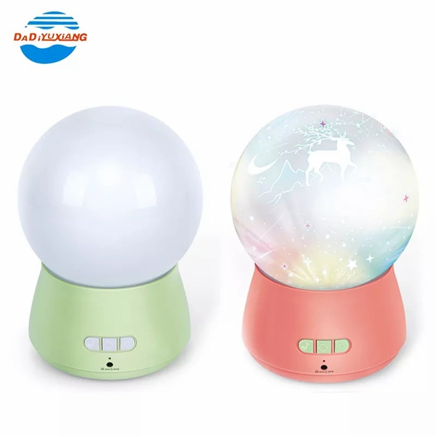 Cmgb LED Night Light with 360 Degree Rotating Baby Music Projector in Green