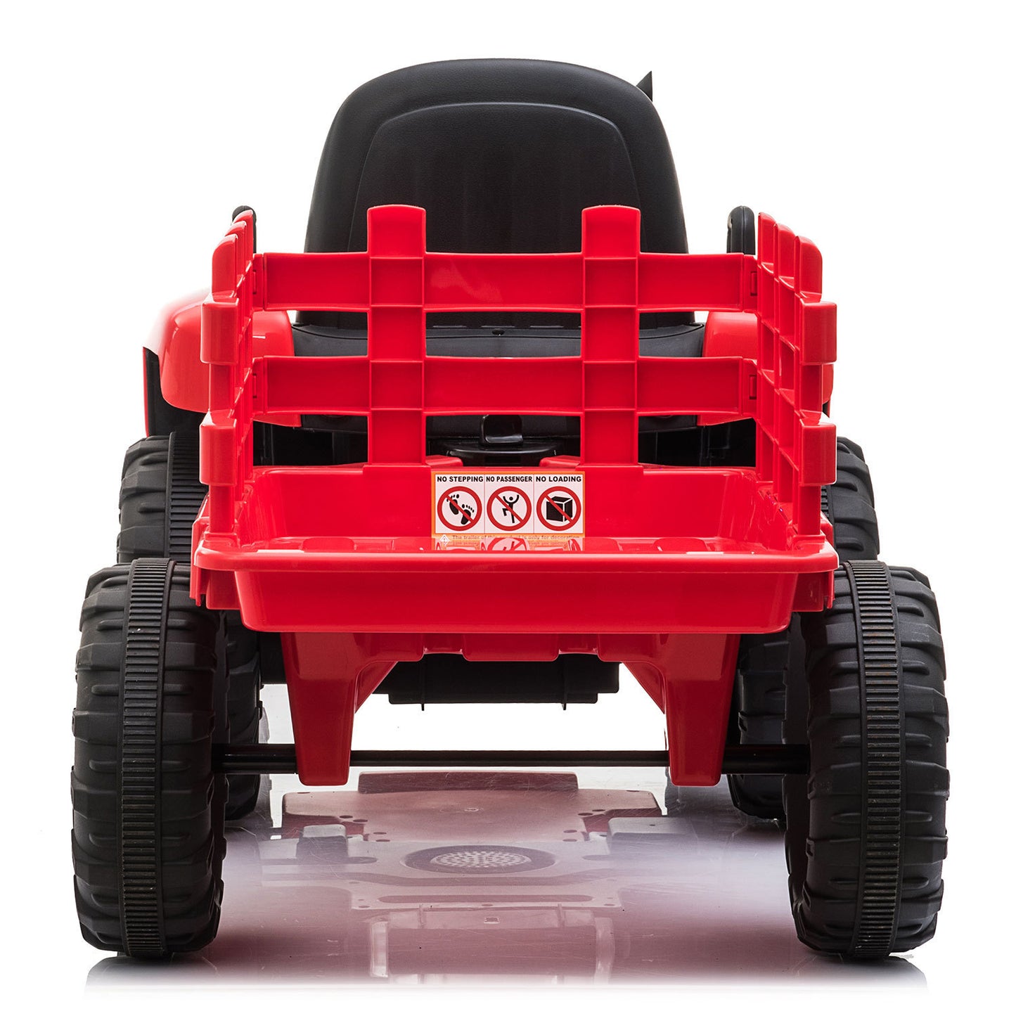 Red 12V Kids Ride-On Tractor with Removable Trailer and Music