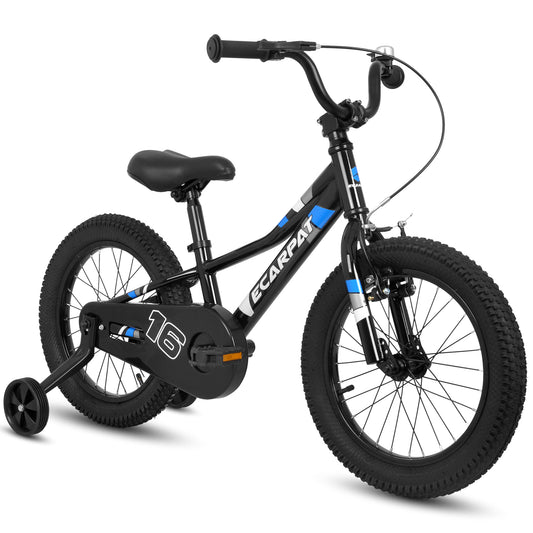 A16117 Ecarpat Kids' Bike 16 Inch Wheels, 1-Speed Boys Girls Child Bicycles For4-7Years, With Removable Training Wheels Baby Toys,  Front V Brake, Rear Holding Brake