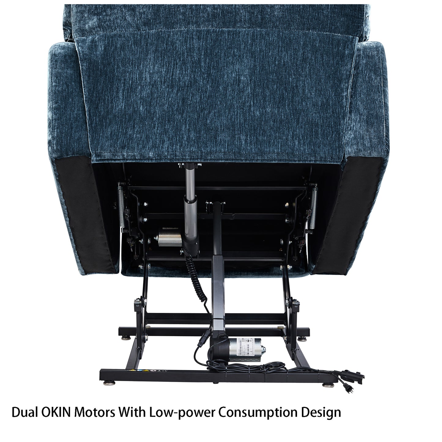 Electric Power Lift Recliner Chair with Dual OKIN Motors, Heat Massage, and Adjustable Positions