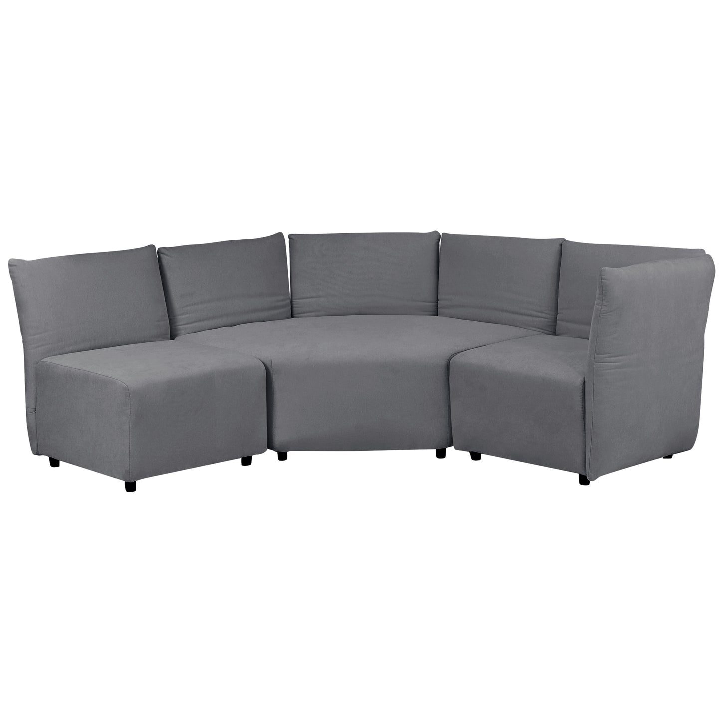 Stylish Sofa Set with Polyester Upholstery with Adjustable Back with Free Combination for Living Room