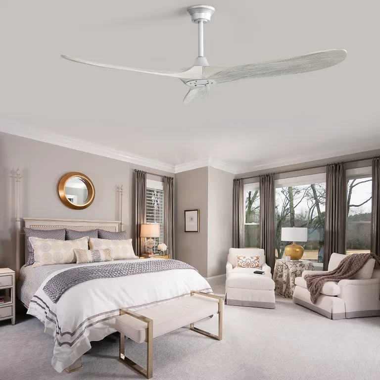 60 Inch Elegantly Crafted Ceiling Fan with DC Motor and Remote Control