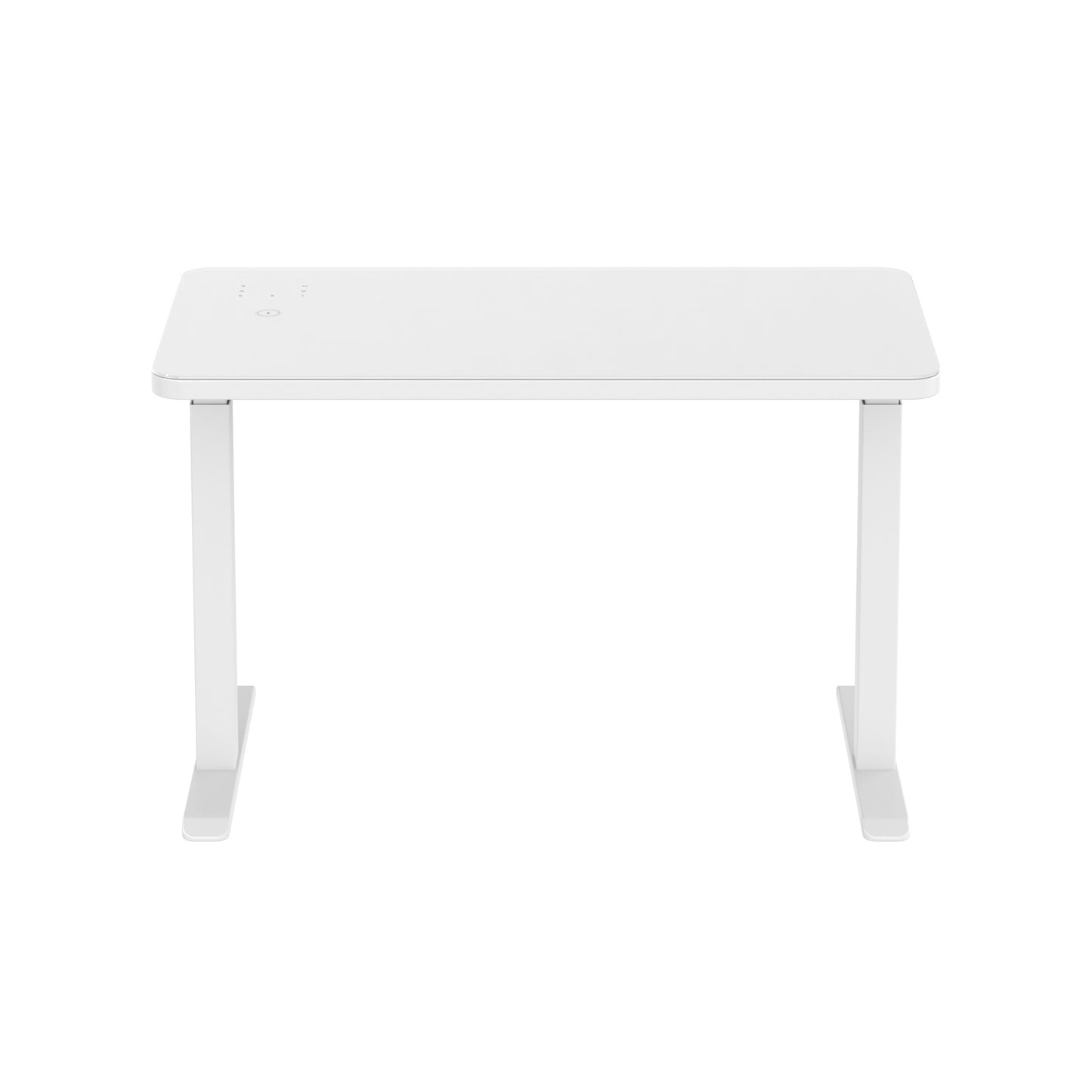 White Glass Top Desk with Concealed Wireless Charging功能