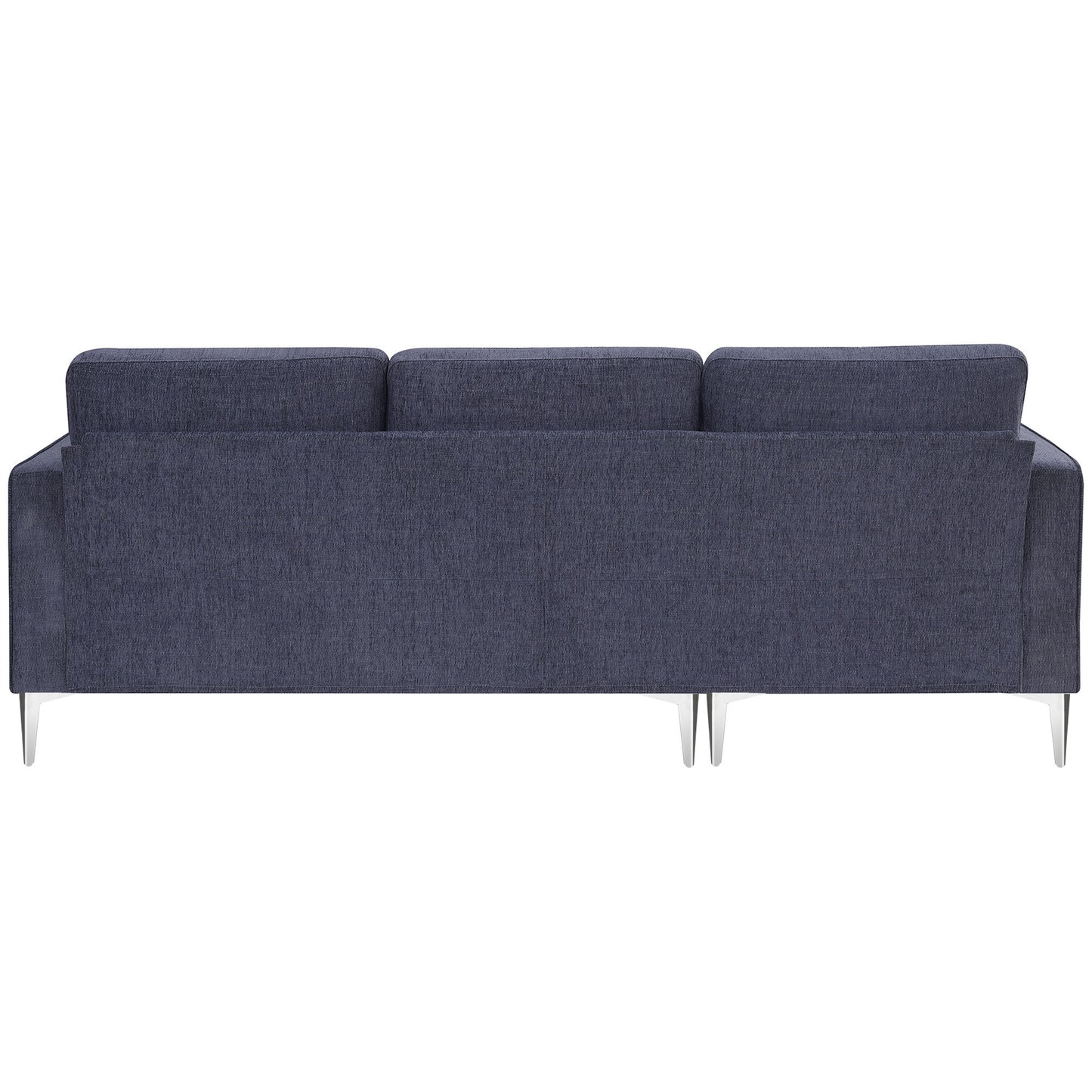 86 Modern Chenille Fabric Convertible Sectional Sofa with Reversible Chaise and 3-Seat Design