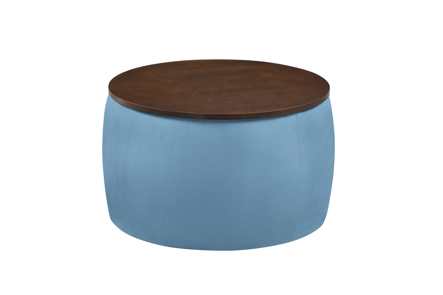 Round Ottoman Set with Storage and Reversible Lid - Versatile Furniture Piece for Home