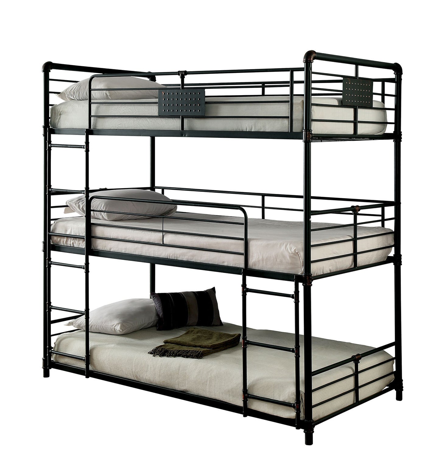 Three-Level Metal Bunk Bed