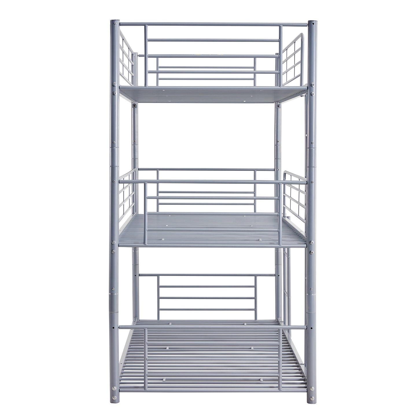 Twin-Twin-Twin Triple Bed with Built-in Ladder, Divided into Three Separate Beds,Gray(OLD SKU:LP000197AAE)