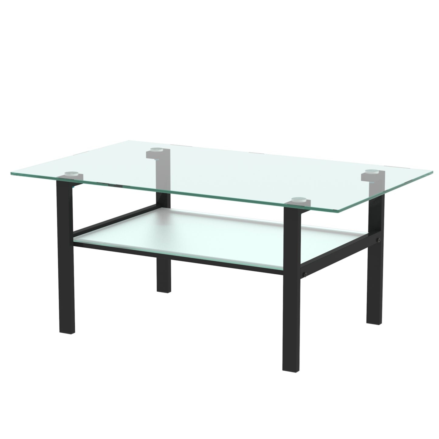 Modern Black Glass Coffee Table for Stylish Living Spaces