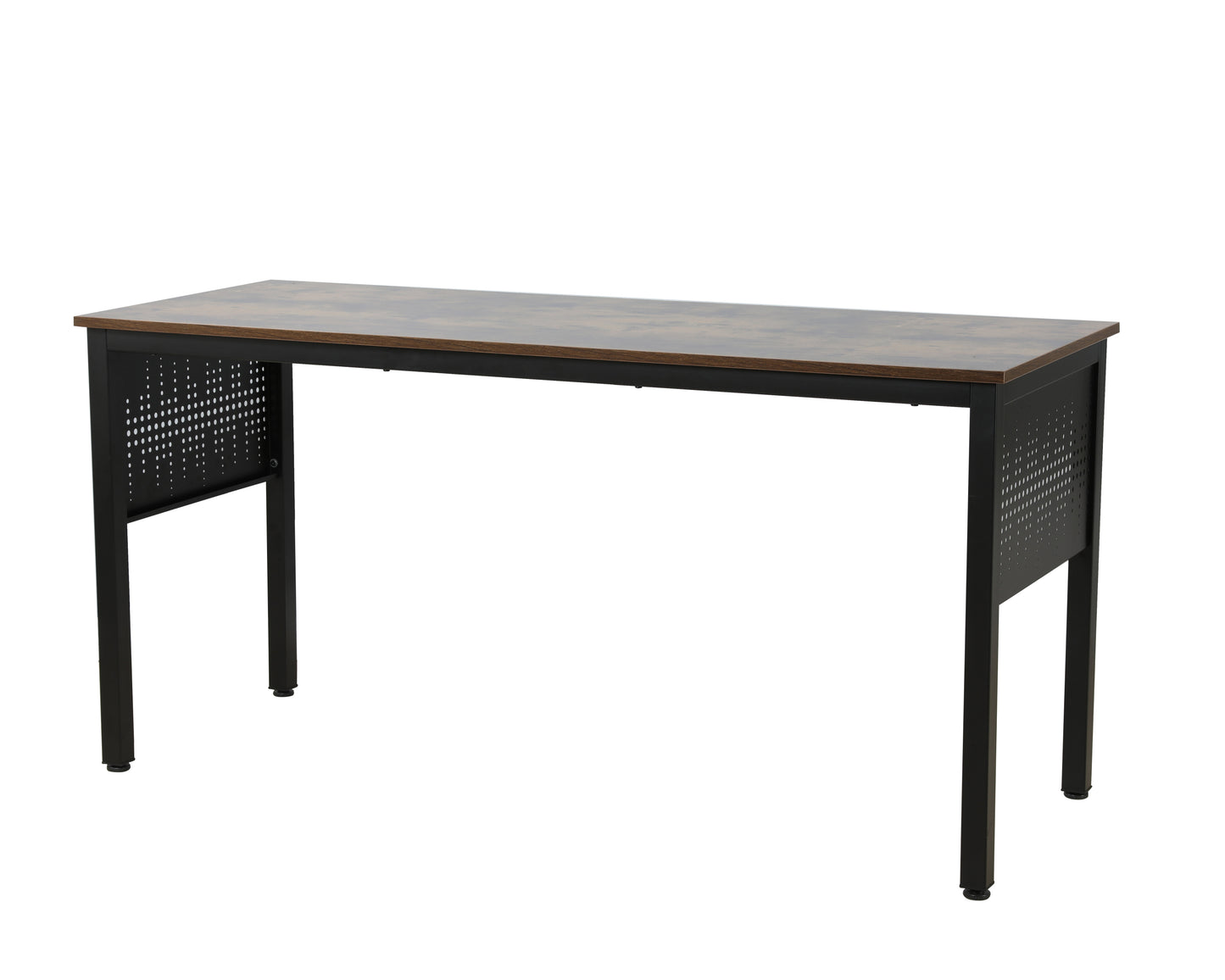 Contemporary Black Metal Panel Desk for Home Office Workstation