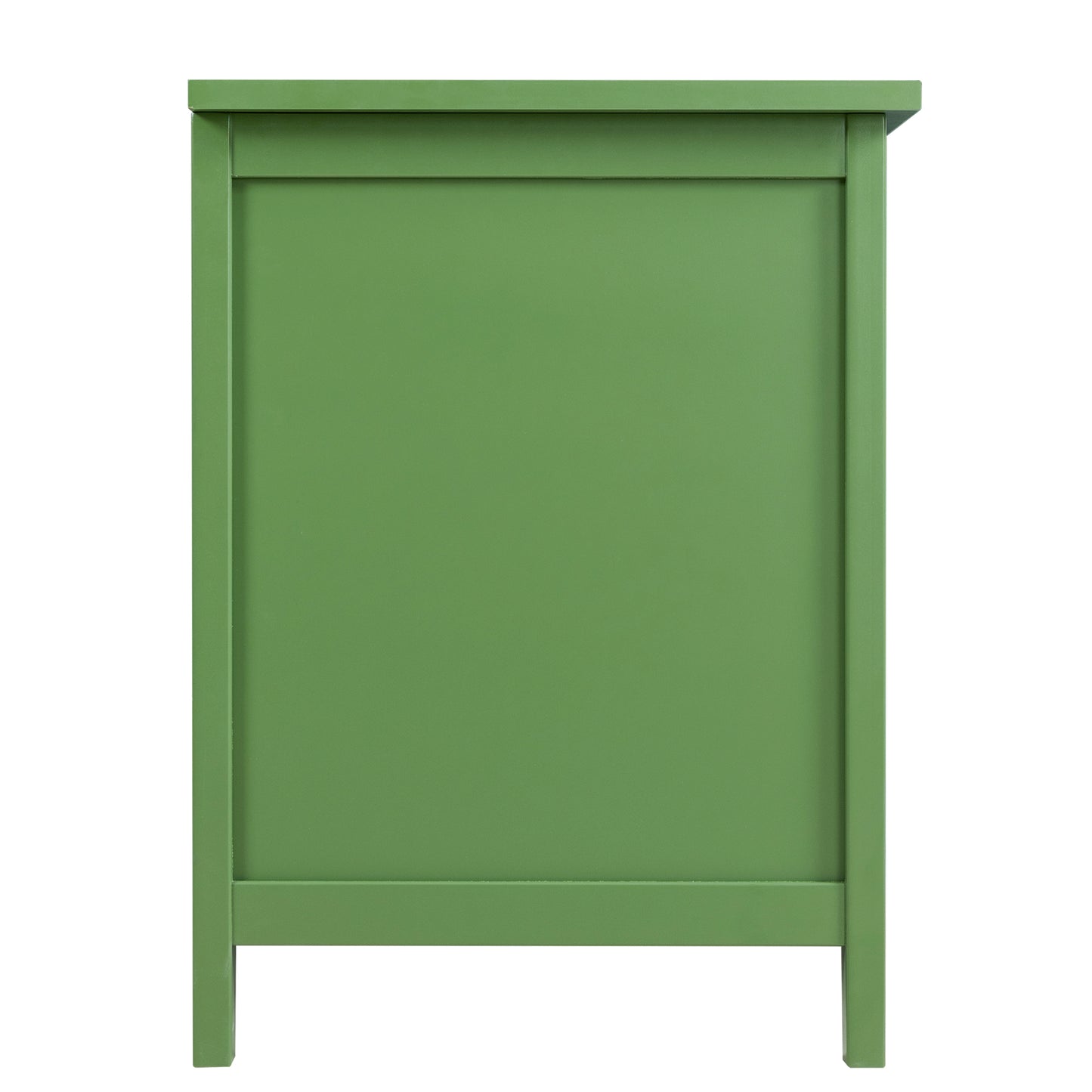 Stylish 71-Inch TV Cabinet with Rainbow Glass Doors and Retro Green Finish