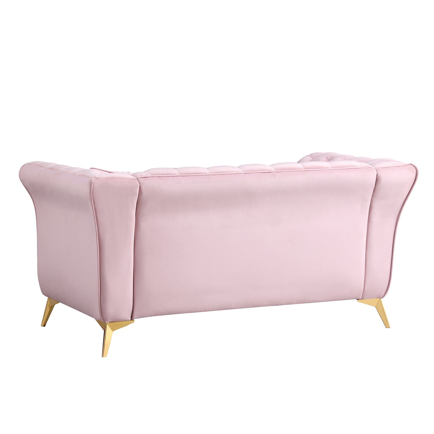 Chesterfield sofa ,Stanford sofa ,  high quality Chesterfield sofa ,Pink color , tufted and wrinkled fabric  sofa;contemporary Stanford sofa .loverseater; tufted sofa with scroll  arm and scroll back