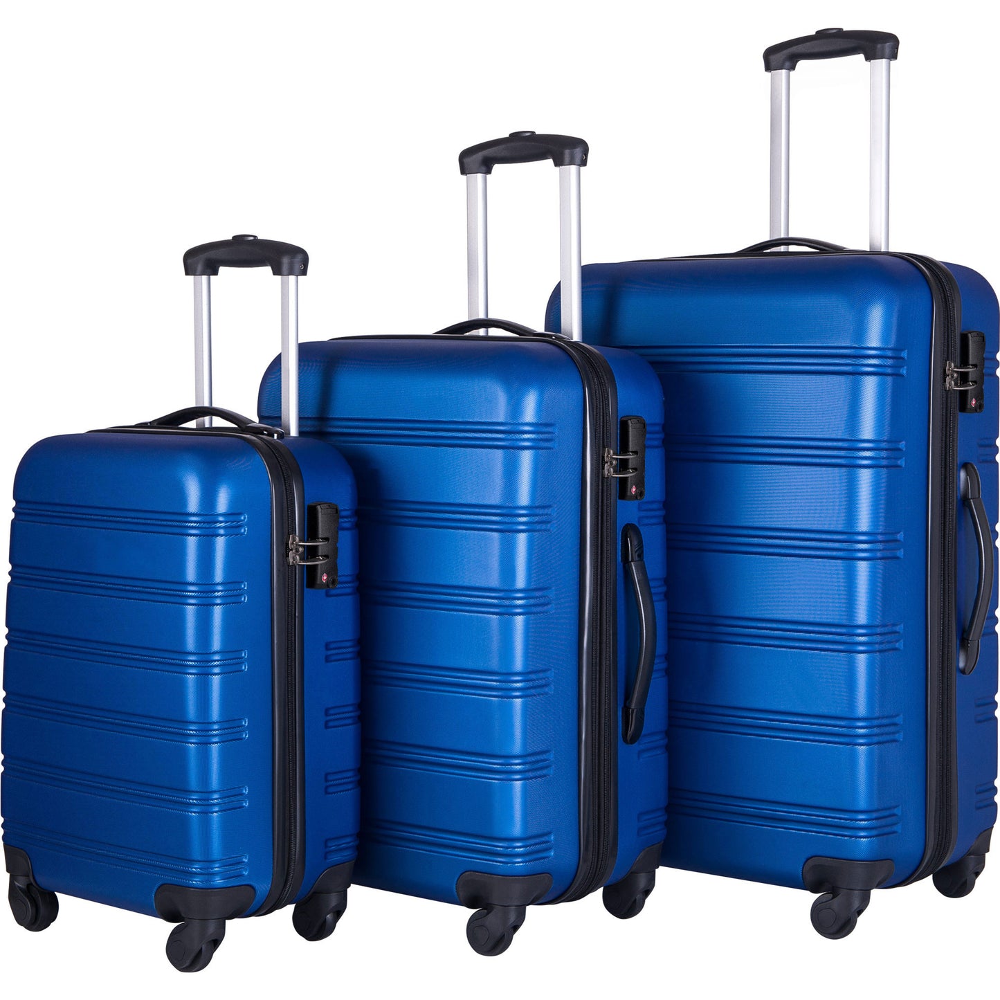 3 Piece Luggage Set Hardside Spinner Suitcase with TSA Lock 20" 24' 28" Available