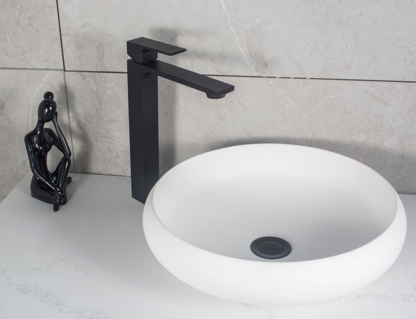 Upgrade Your Bathroom with Our Modern Matte Black Brass Faucet