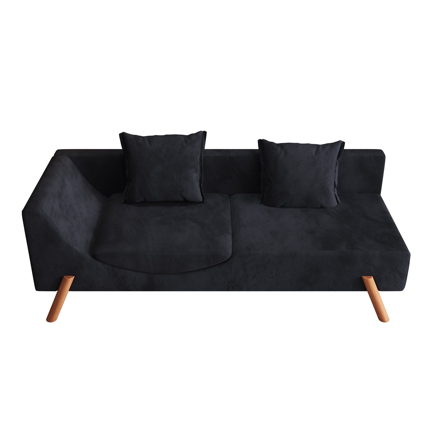 Cut-and-fill chaise longue, convertible multifunctional loveseat sofa