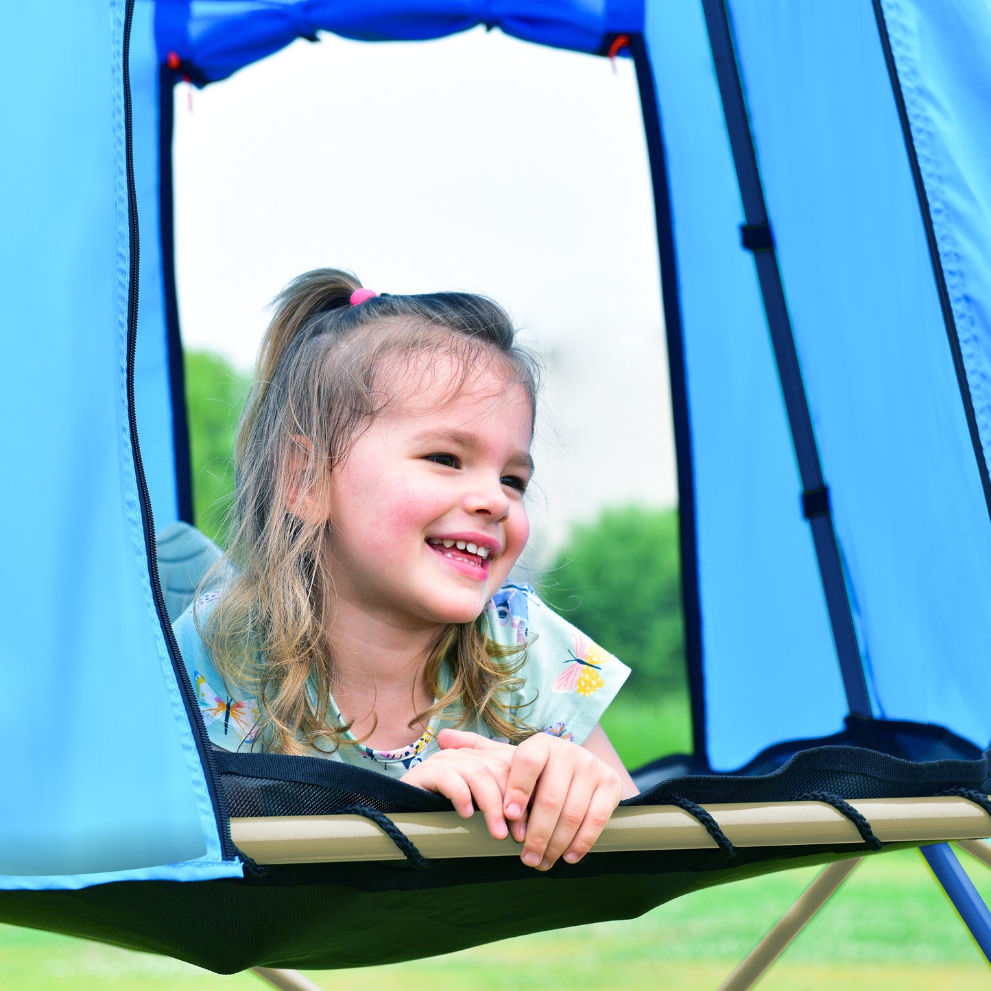 Climbing Dome with Canopy and Playmat - 10 ft Colorful Geometric Playground Jungle Gym