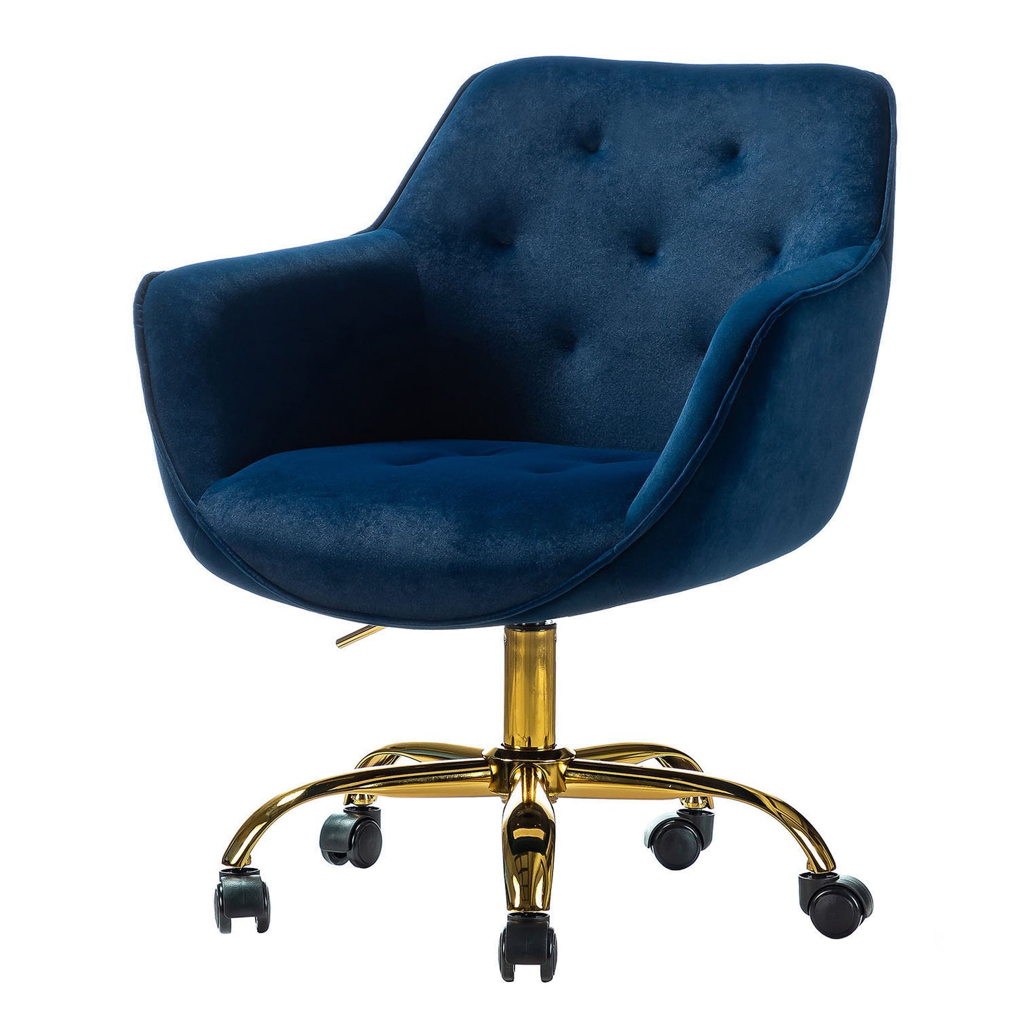 Somnus Task Chair With Tufted Back and Golden Base