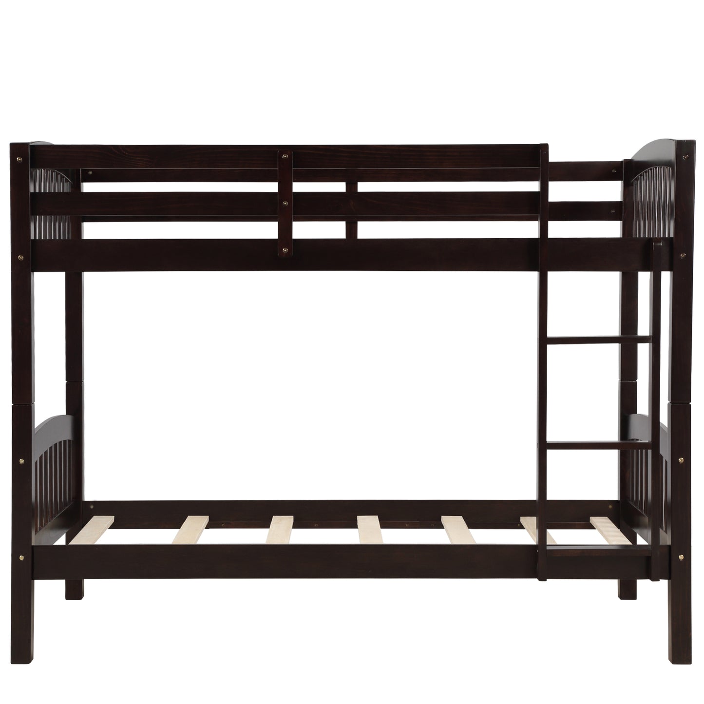 Espresso Double Bunk Bed with Ladder