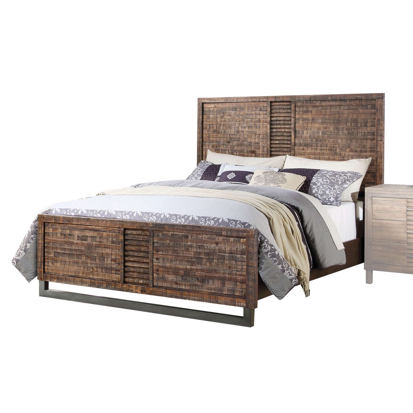 Andria Queen Bed in Reclaimed Oak 21290Q