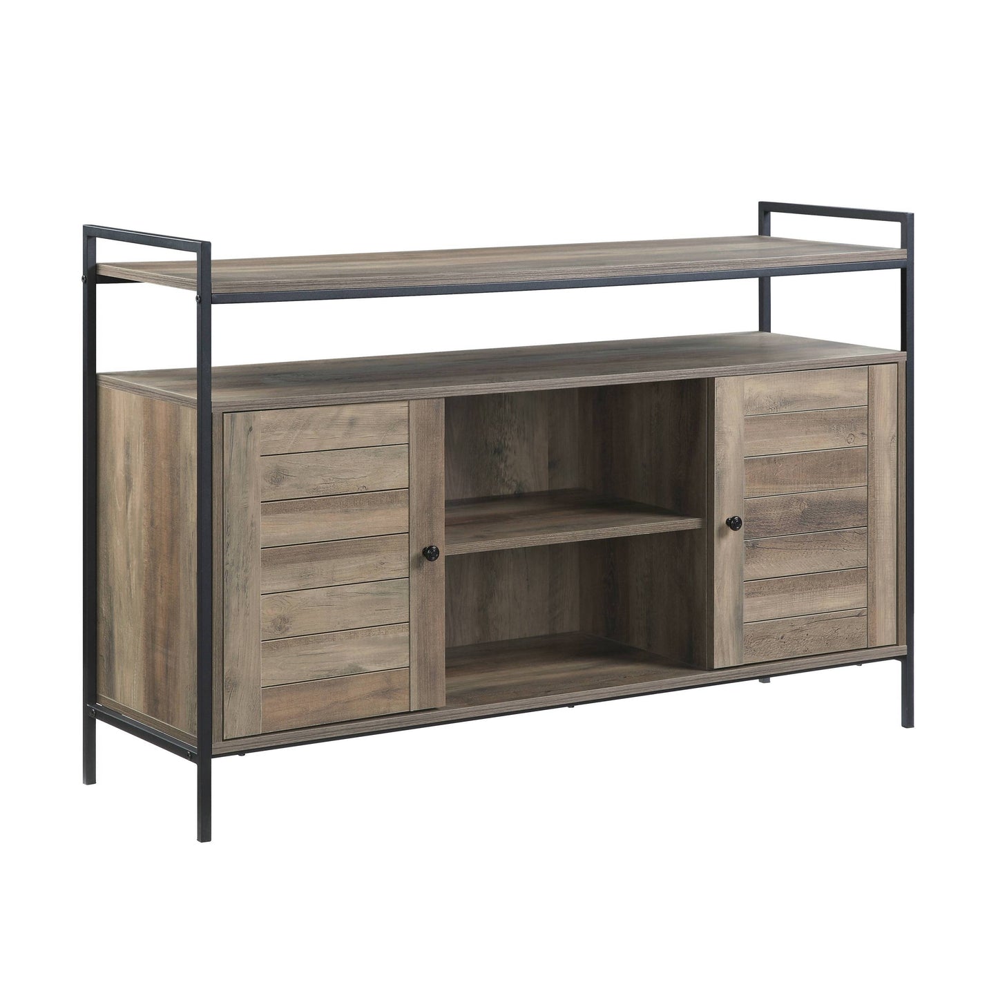 Baina TV Stand with Rustic Oak & Black Finish LV00743