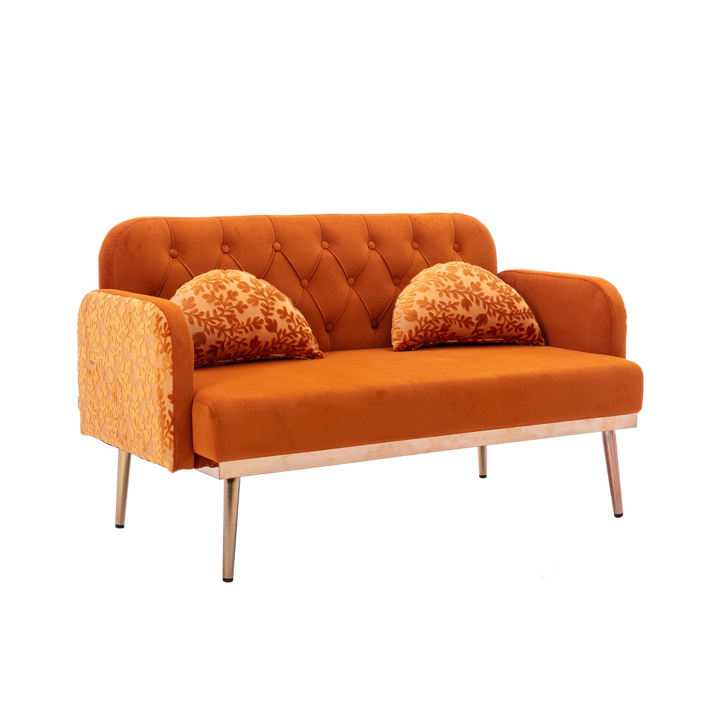 Velvet  Sofa , Accent sofa .loveseat sofa with metal feet