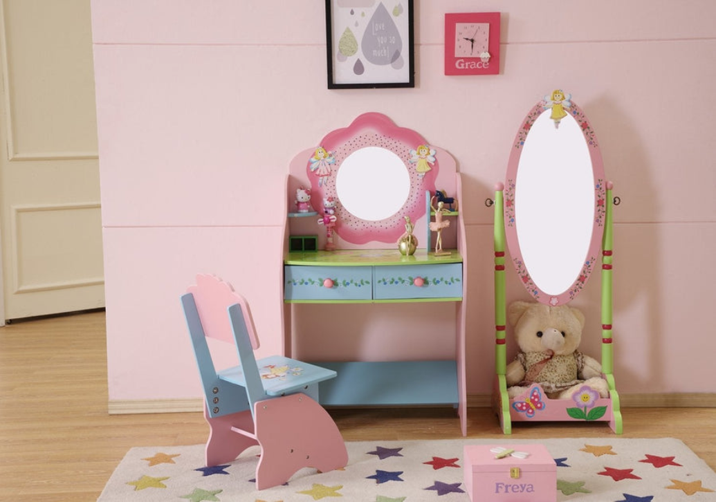 Kids Funnel Olivia the Fairy Girls Dressing Table with Chair