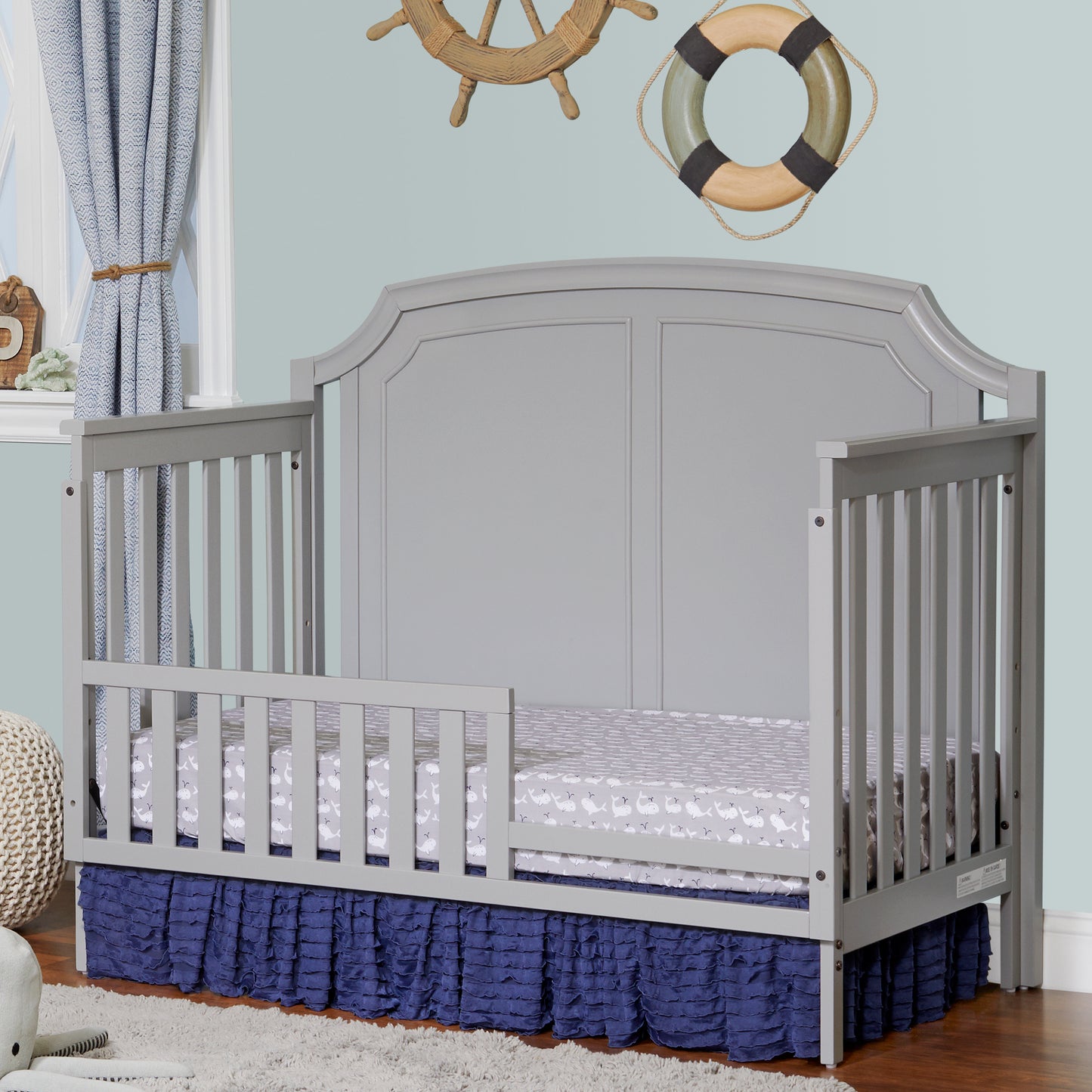 Alice 4-in-1 Convertible Crib Gray