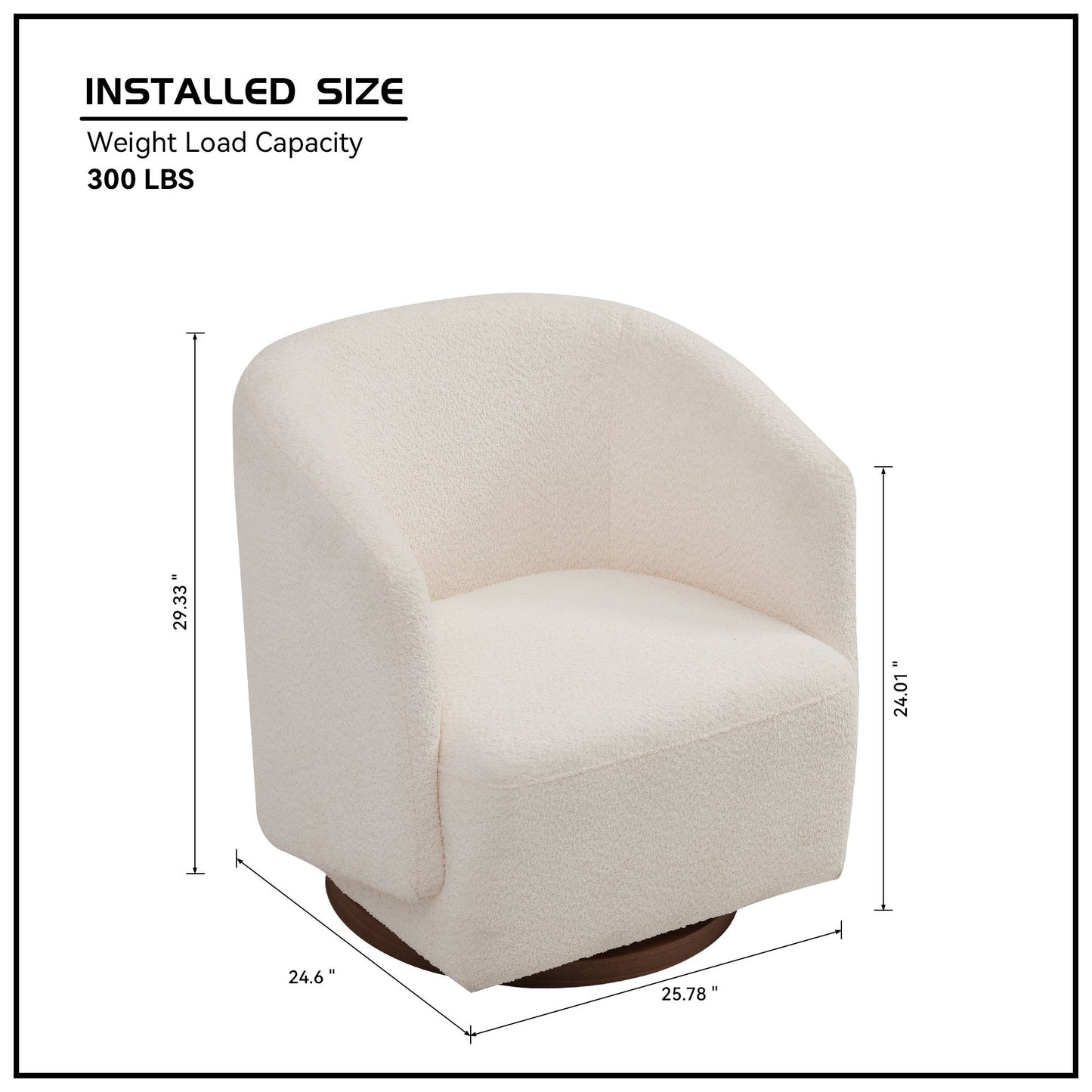 Swivel Accent Chair Armchair Round Barrel Chair for Living Room Bedroom