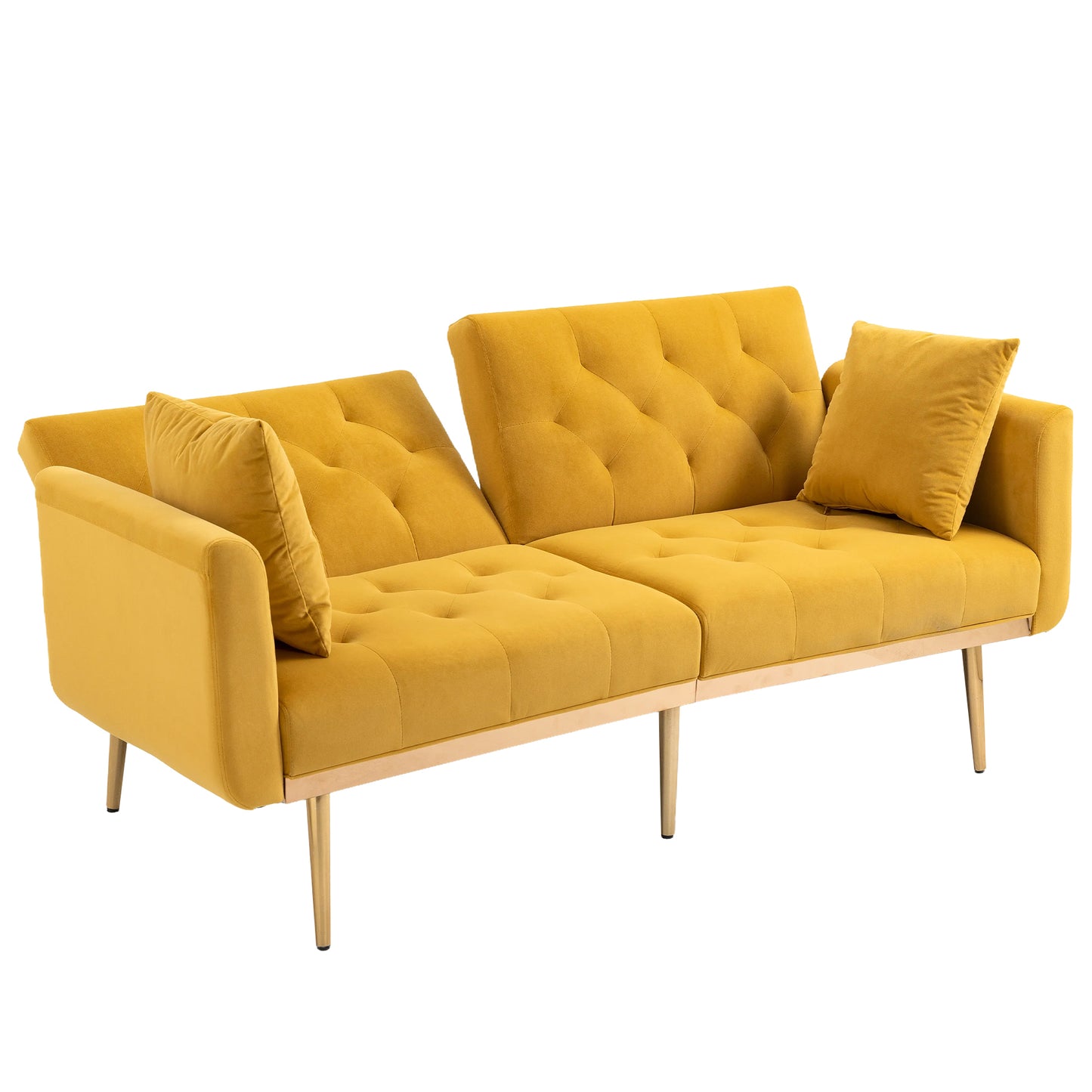 Velvet  Sofa , Accent sofa .loveseat sofa with metal  feet