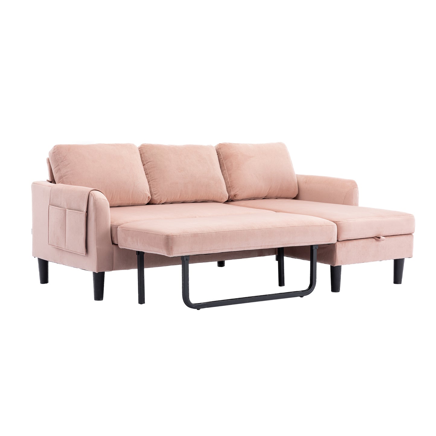 UNITED WE WIN Sectional Sofa Reversible Sectional Sleeper Sectional Sofa with Storage Chaise