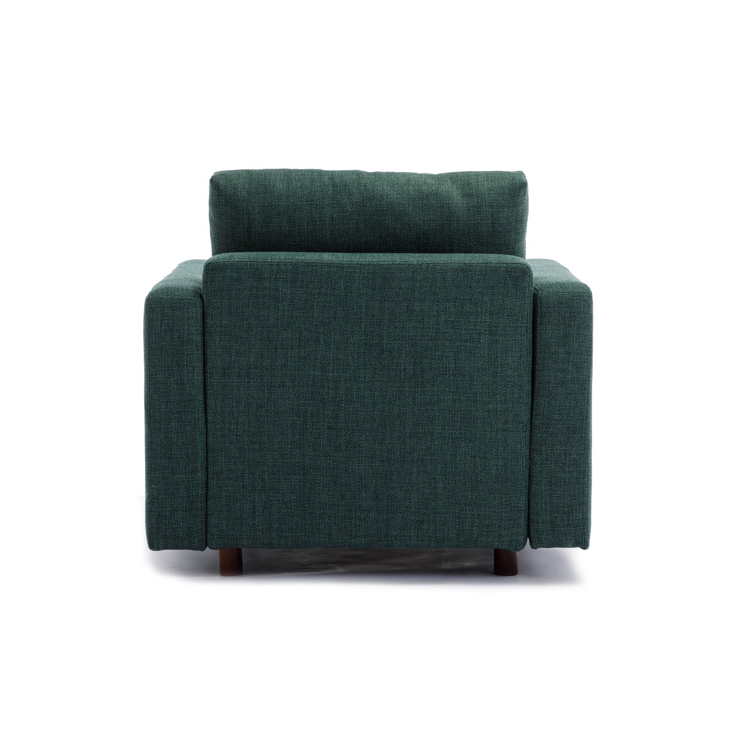 Modular Green Sectional Sofa Set with Ottoman and High-Quality Linen Fabric