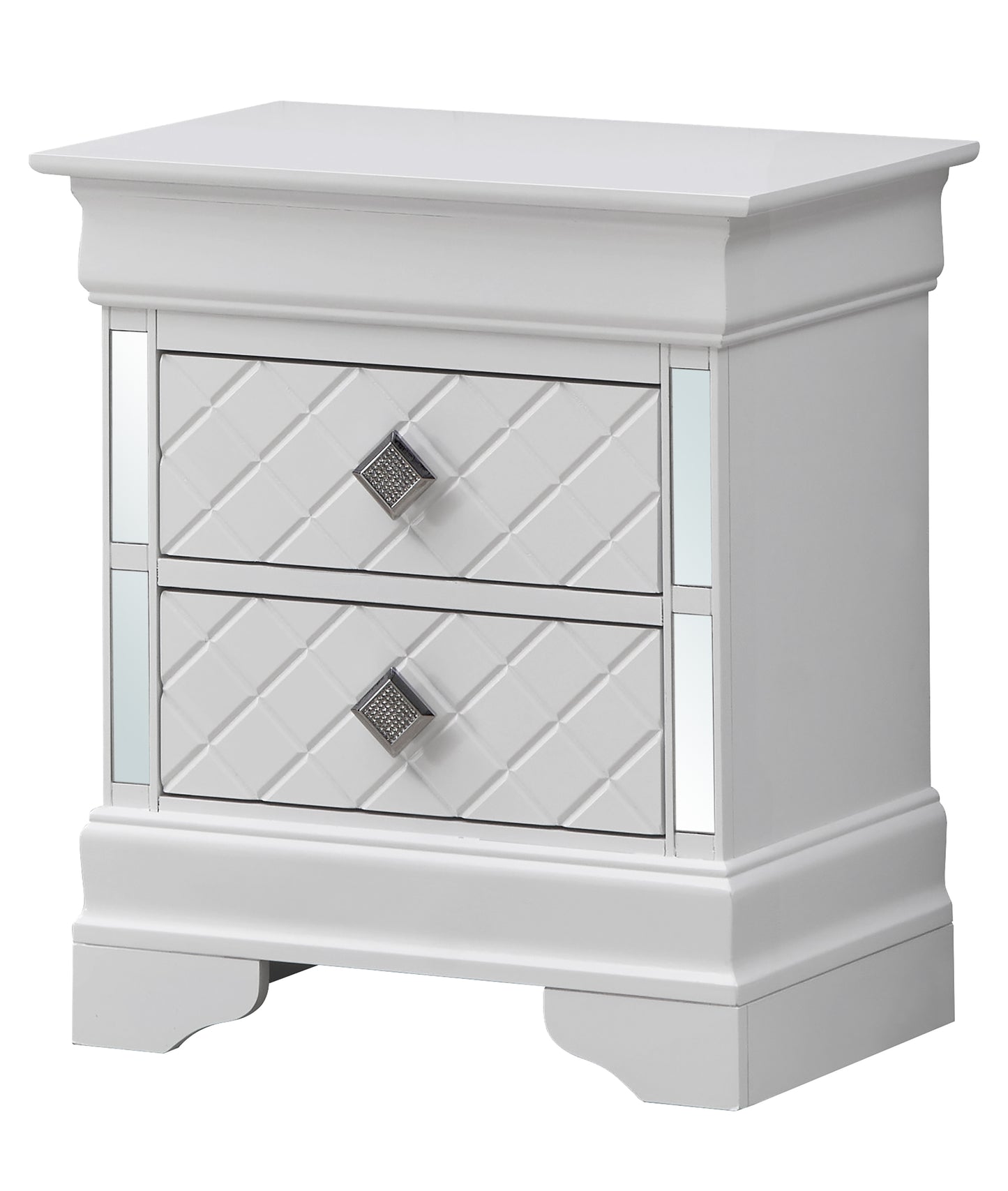 Verona G6790-N Nightstand , Silver Champagne