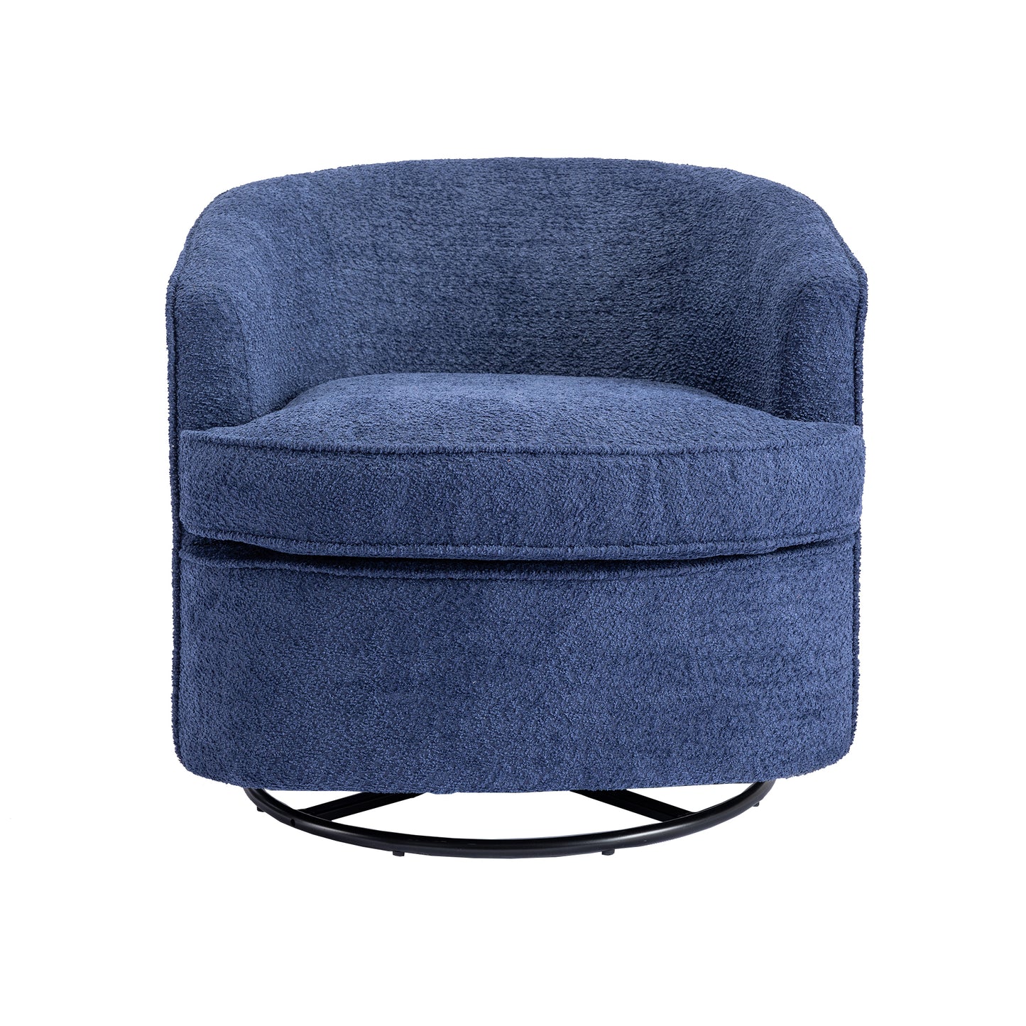 Swivel Barrel Chair with 360-Degree Swivel Feature and Plush Comfort