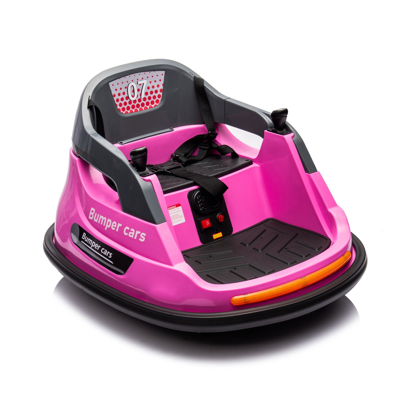 12V Pink Bumper Car with Remote Control and LED Lights