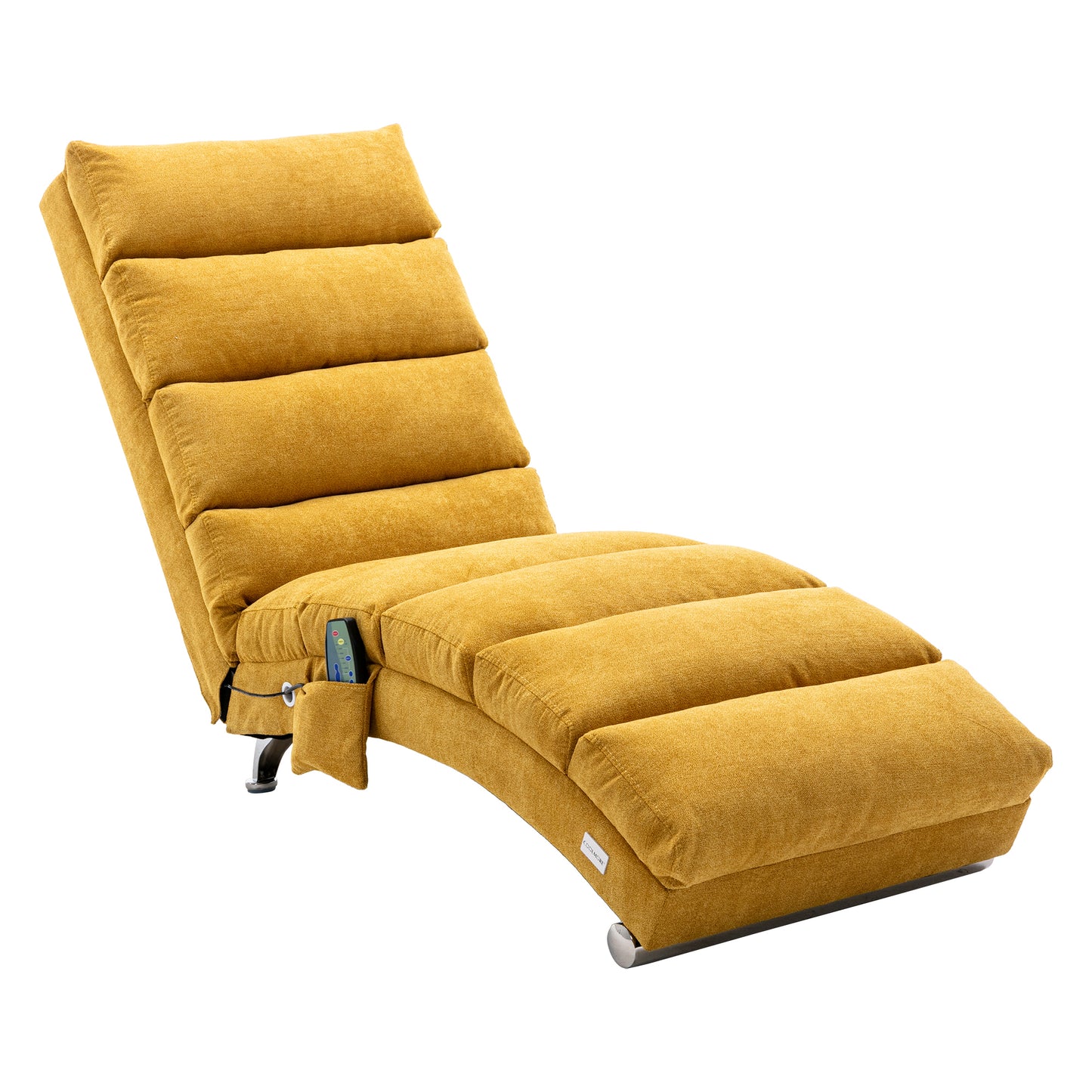 Linen Chaise Lounge Indoor Chair, Modern Long Lounger for Office or Living Room