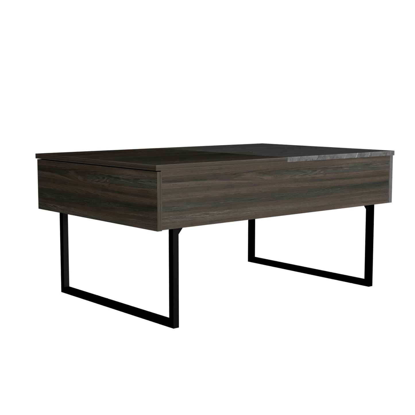 Dazza Lift Top Coffee Table with Hidden Storage in Carbon Espresso / Onyx Finish