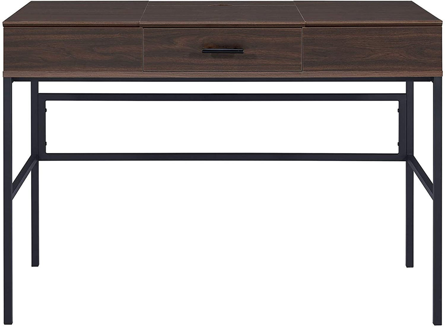 Writing Desk with USB Port in Oak and Black Finish