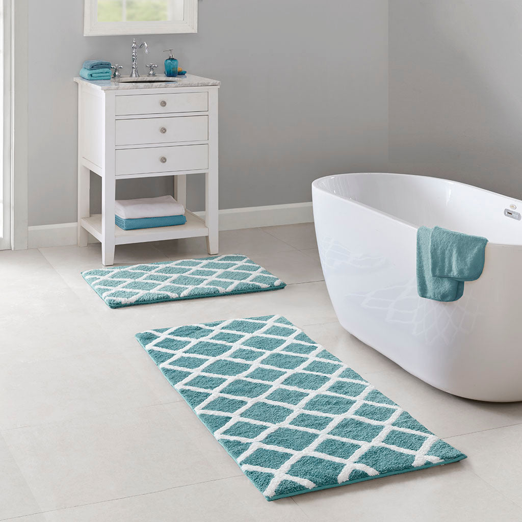 Aqua Reversible High Pile Microfiber Bath Rug