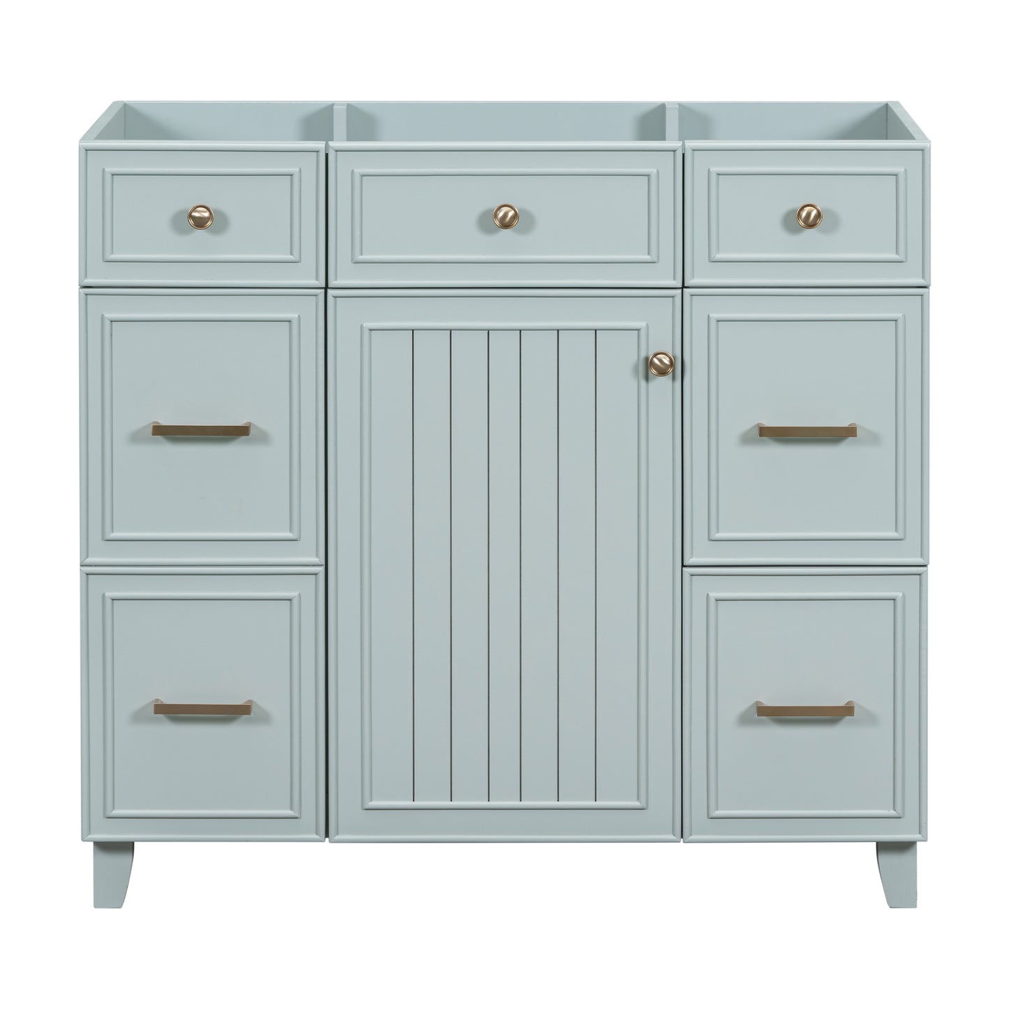 [Cabinet Only] 36" Bathroom Vanity-Green(Sink not included)