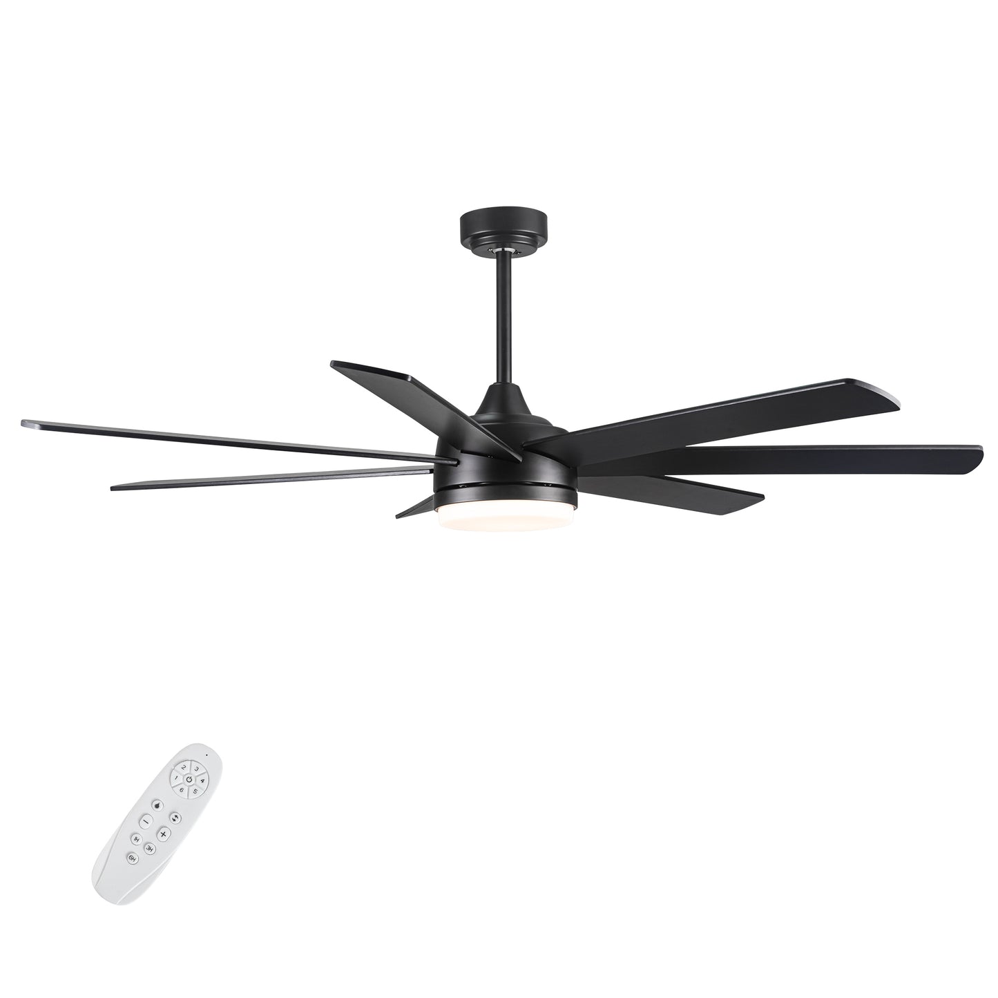 Rustic 72-Inch Ceiling Fan with Adjustable Plywood Blades for Dining Room