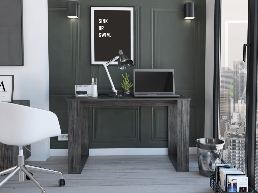 Stylish Oak Computer Desk with Spacious Worksurface and Elegant Leg Design